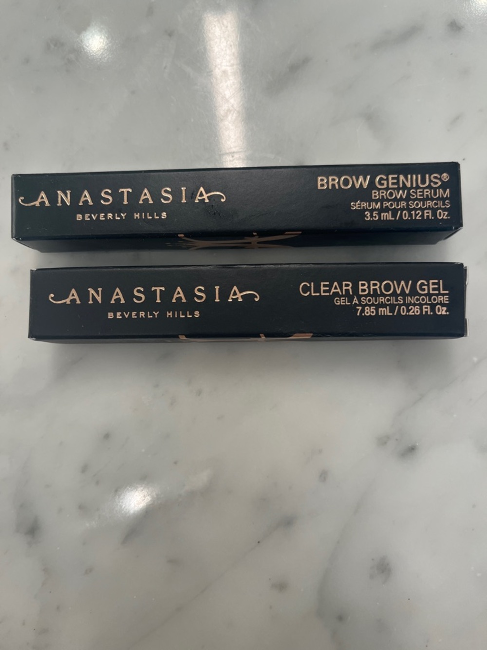 Anastasia Beverly Hills Brow Genius Serum + Clear Brow Gel - Black Packaging
